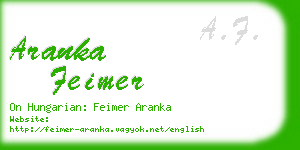 aranka feimer business card